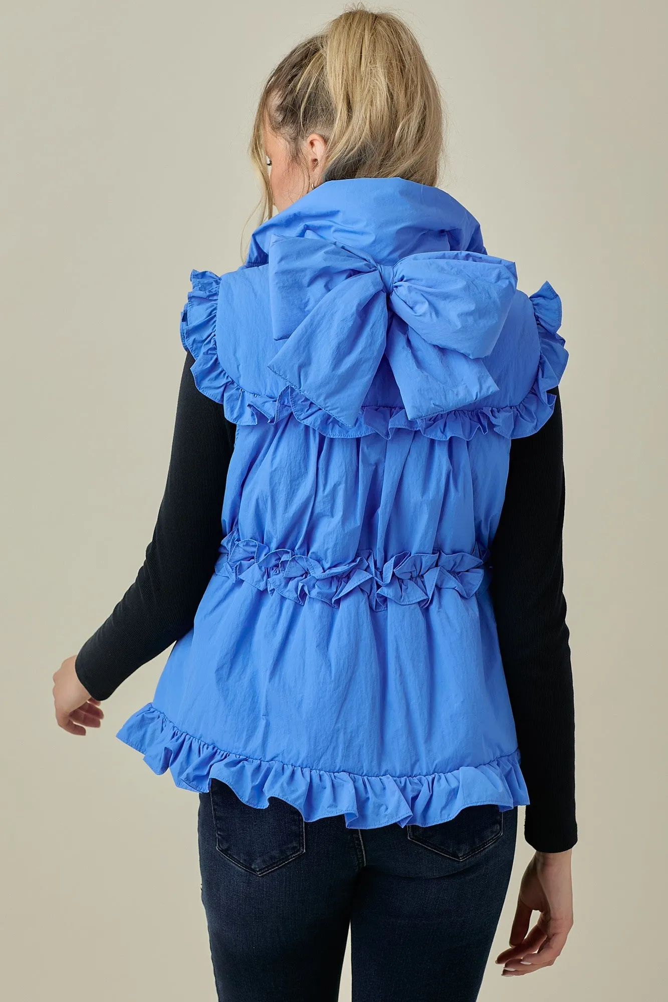 KENTUCKY BLUE RUFFLE VEST