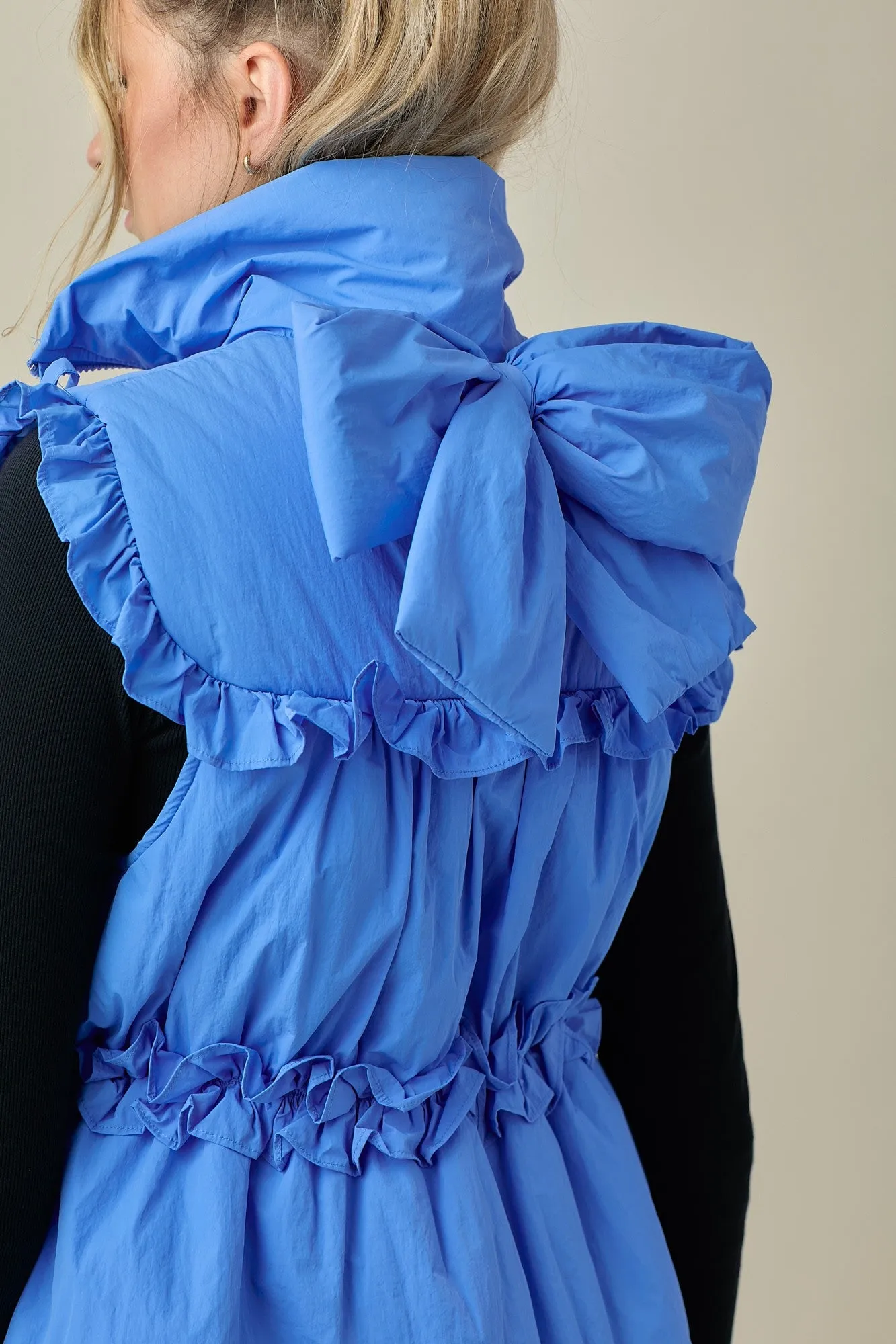 KENTUCKY BLUE RUFFLE VEST