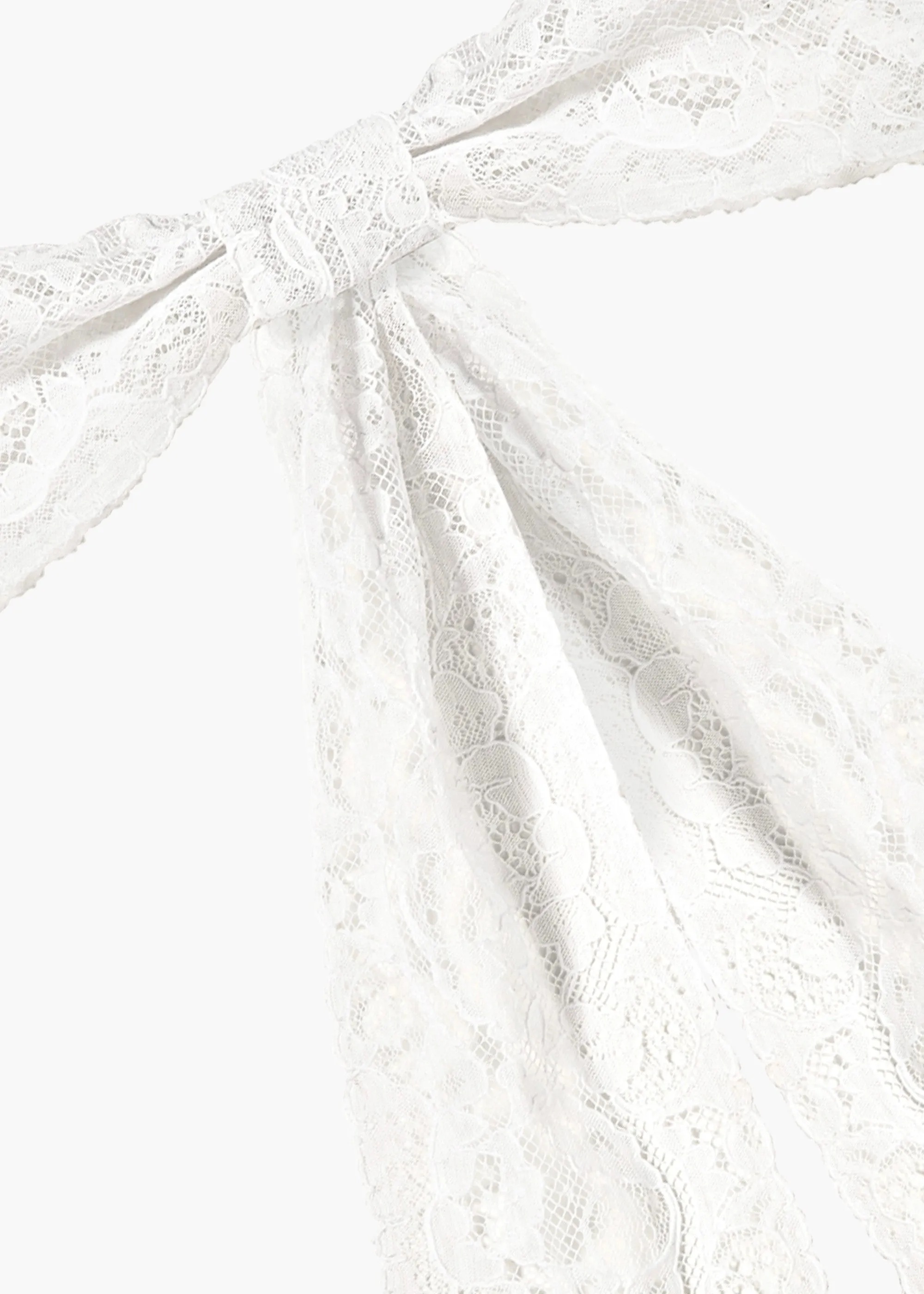 Lucia Bow Barrette -- White