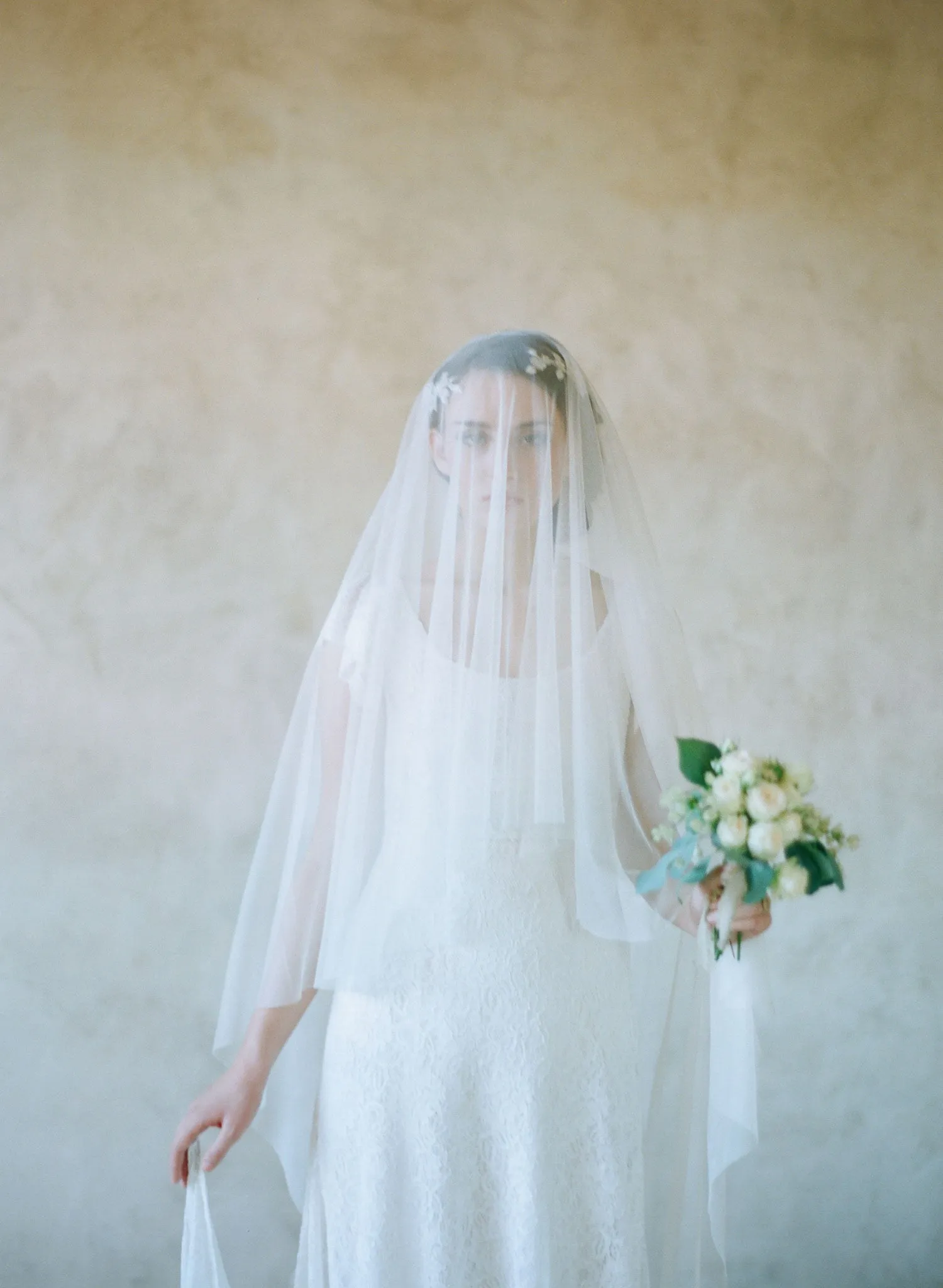 Lux tulle cathedral, chapel, fingertip length veil - Style #357lux