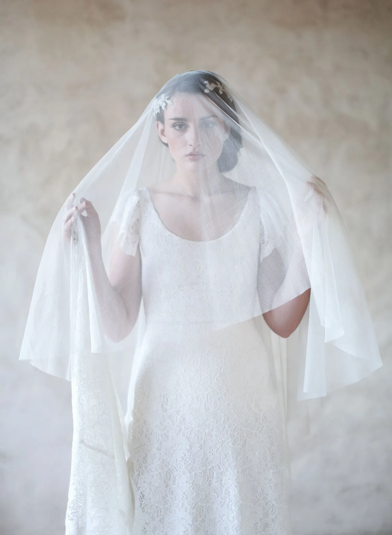 Lux tulle cathedral, chapel, fingertip length veil - Style #357lux