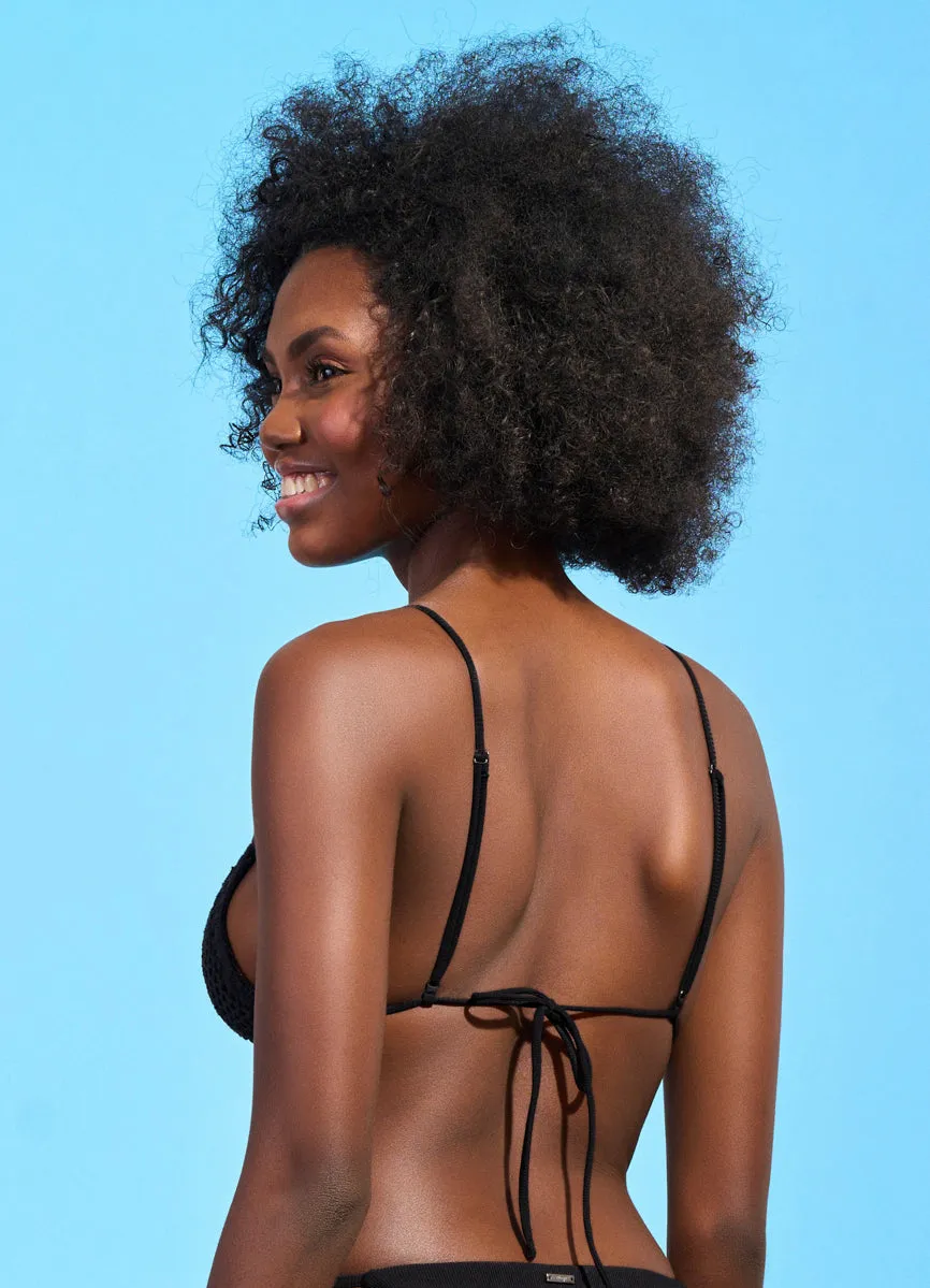 Maaji Midnight Black Zen Sliding Triangle Bikini Top