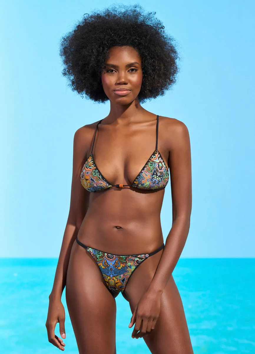 Maaji Midnight Black Zen Sliding Triangle Bikini Top