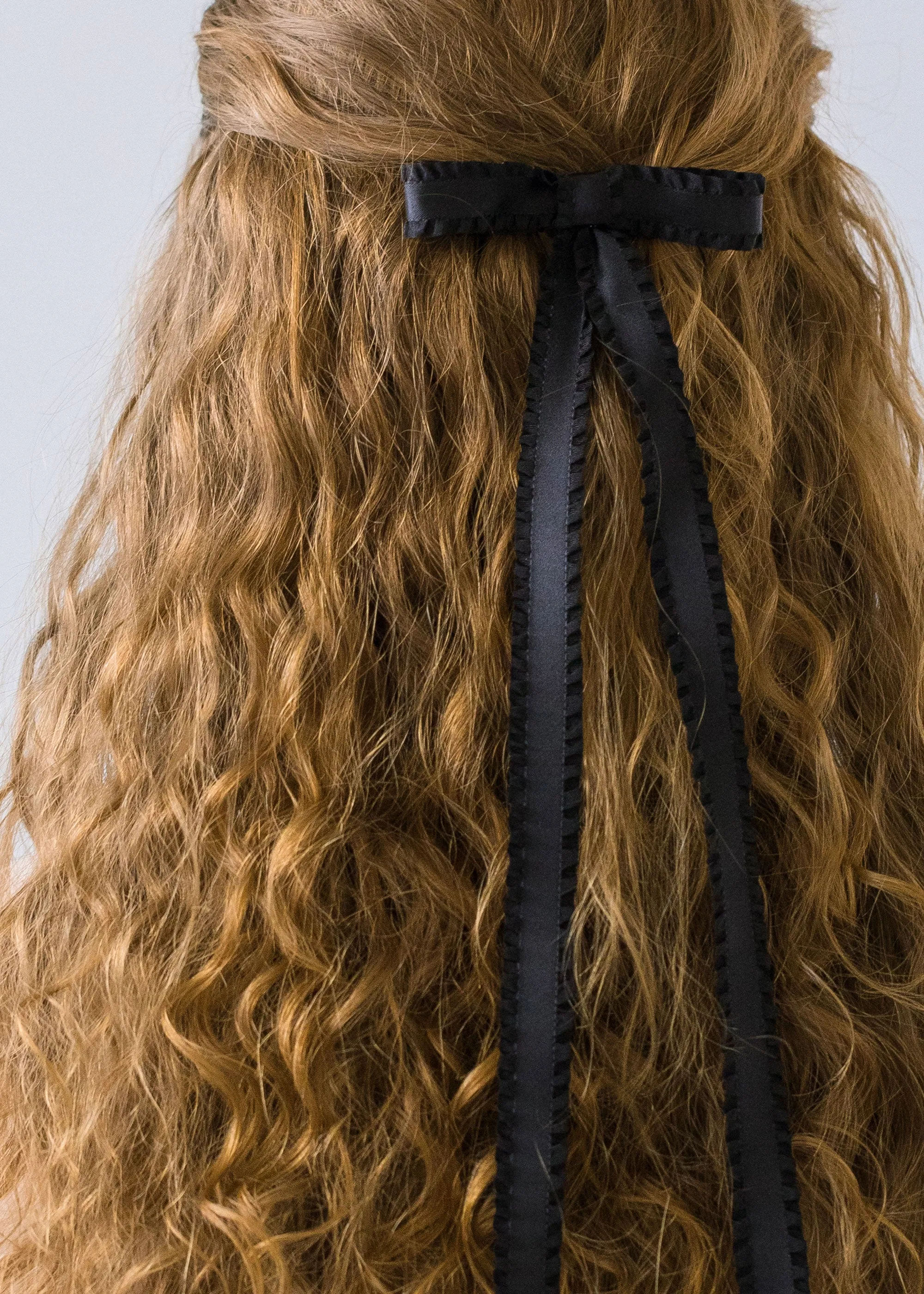 Mabel Bow Barrette -- Black