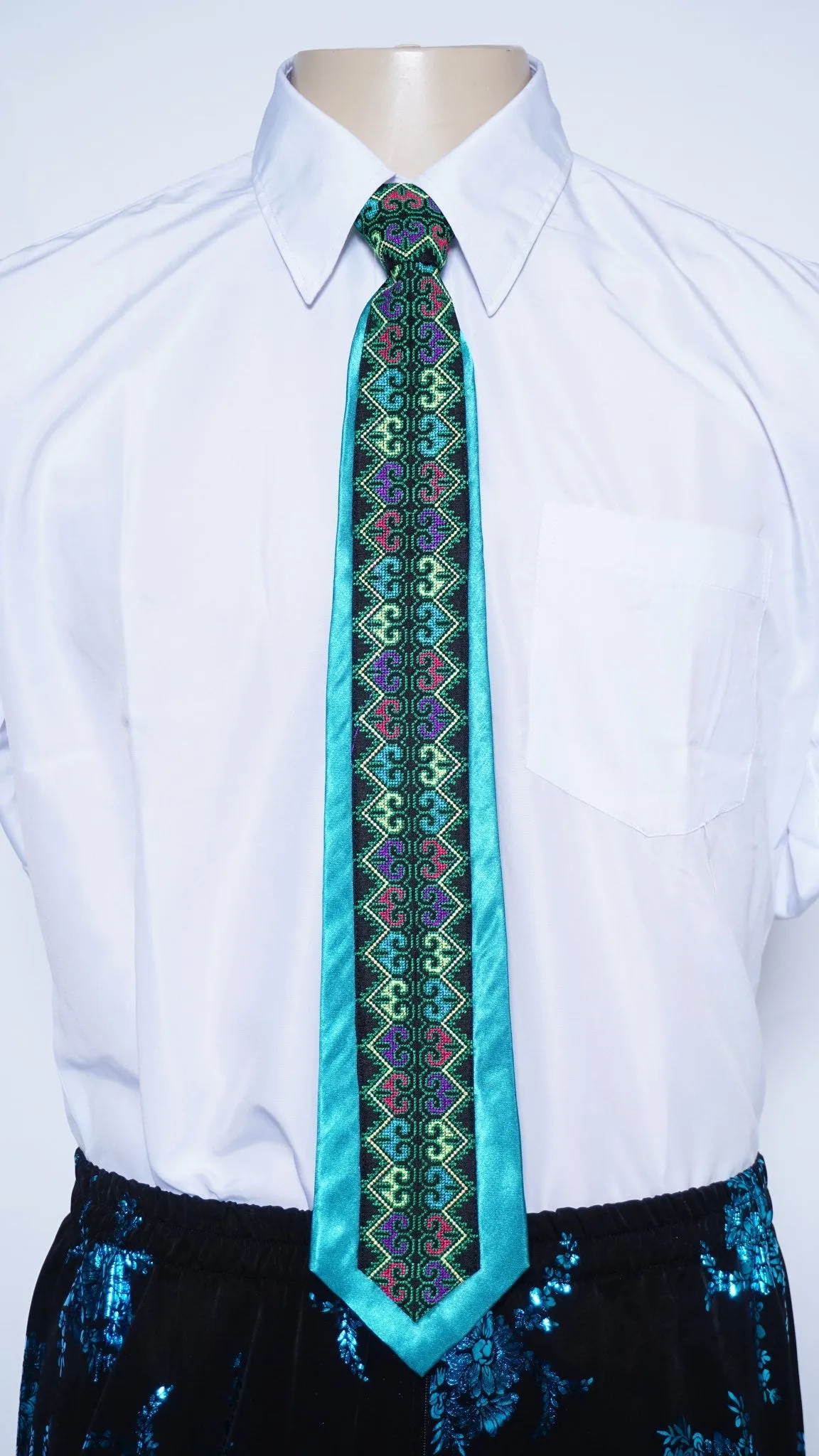 Men's Teal Qwj Tie