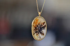 OK Oval Dendritic Agate Pendant