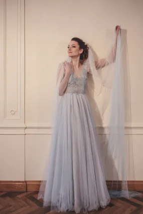 Ombre veil, Dip dyed veil - IRIS