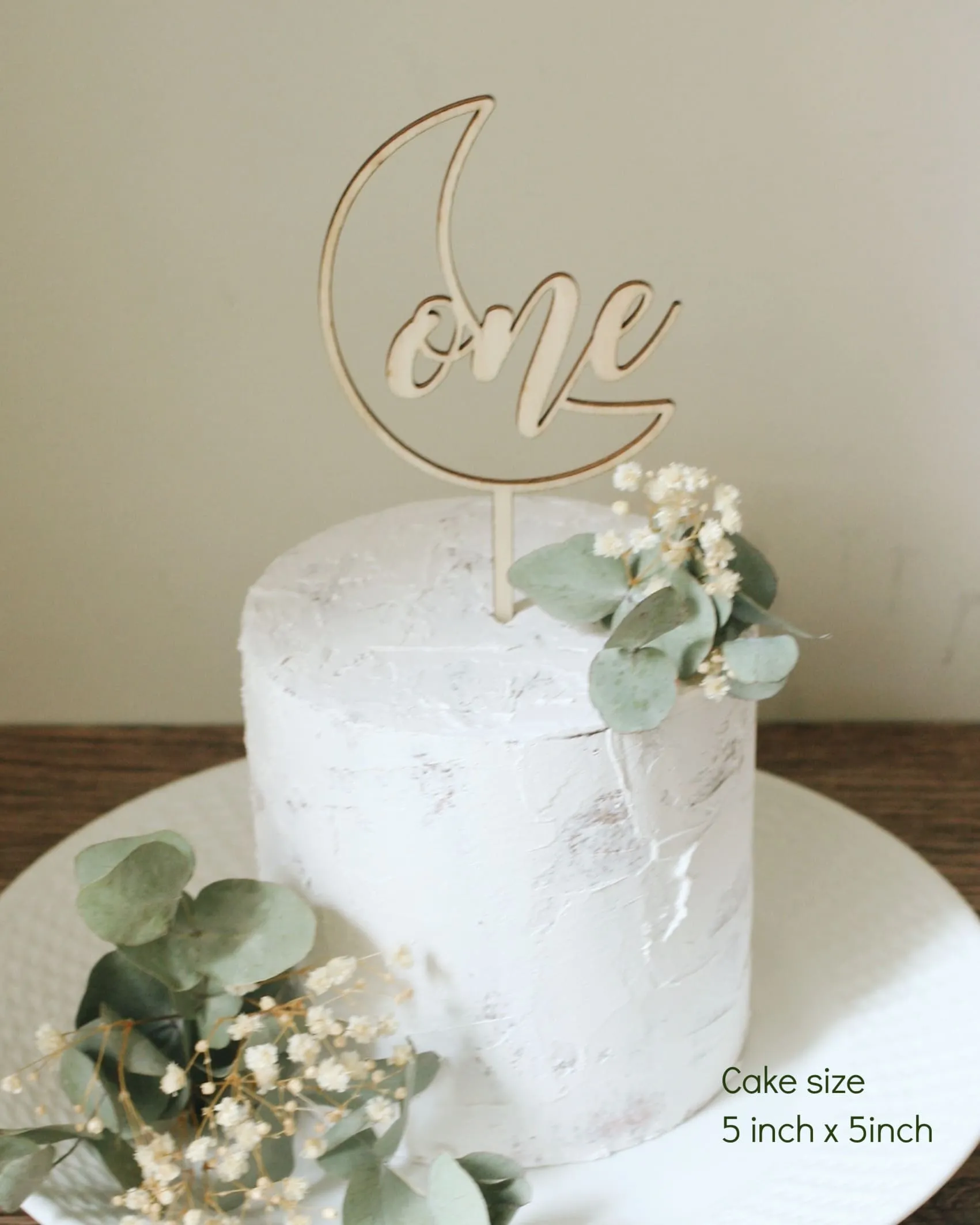 ONE First Birthday Wooden Cake Toppers