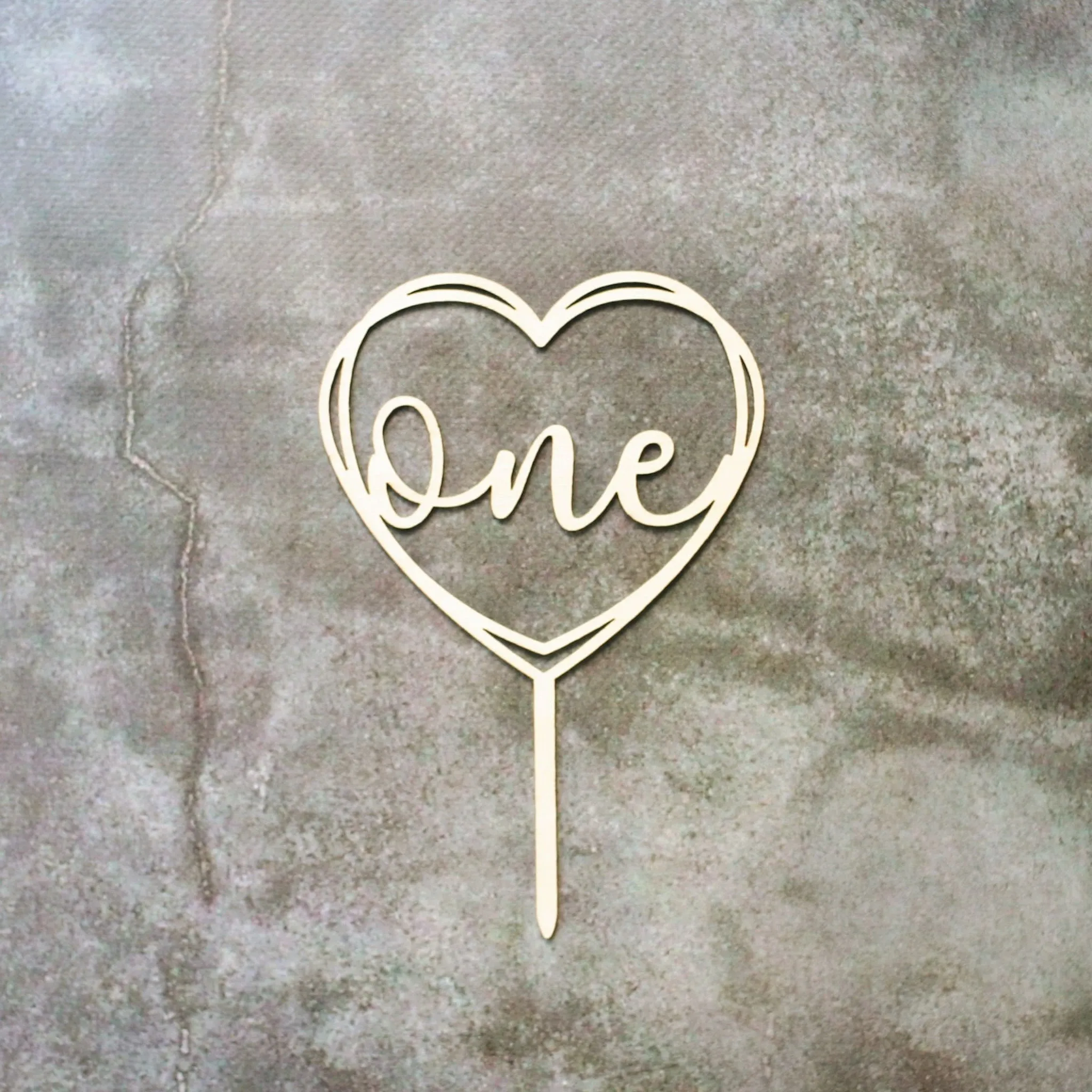 ONE First Birthday Wooden Cake Toppers