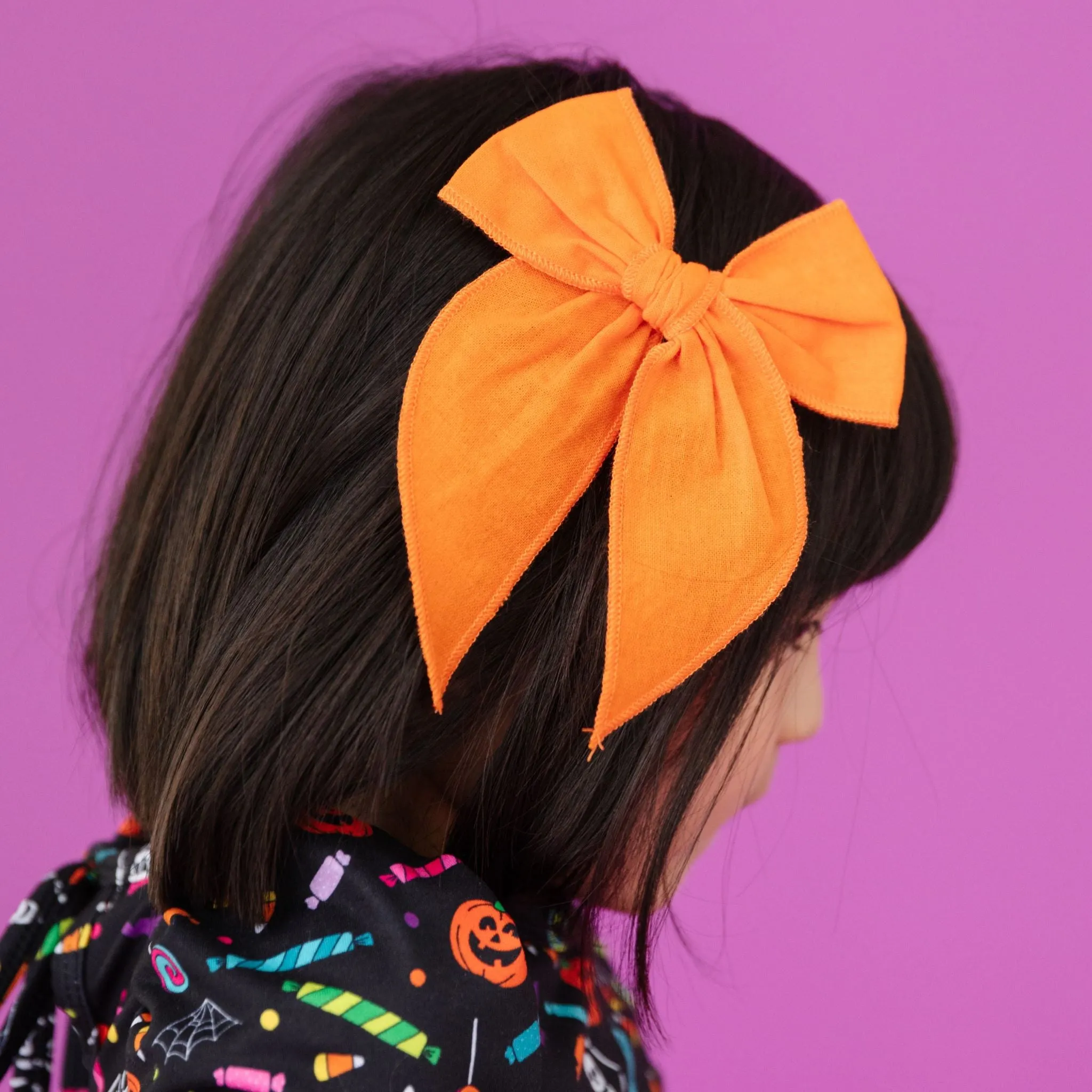 Party Girl Bow - Bright Orange