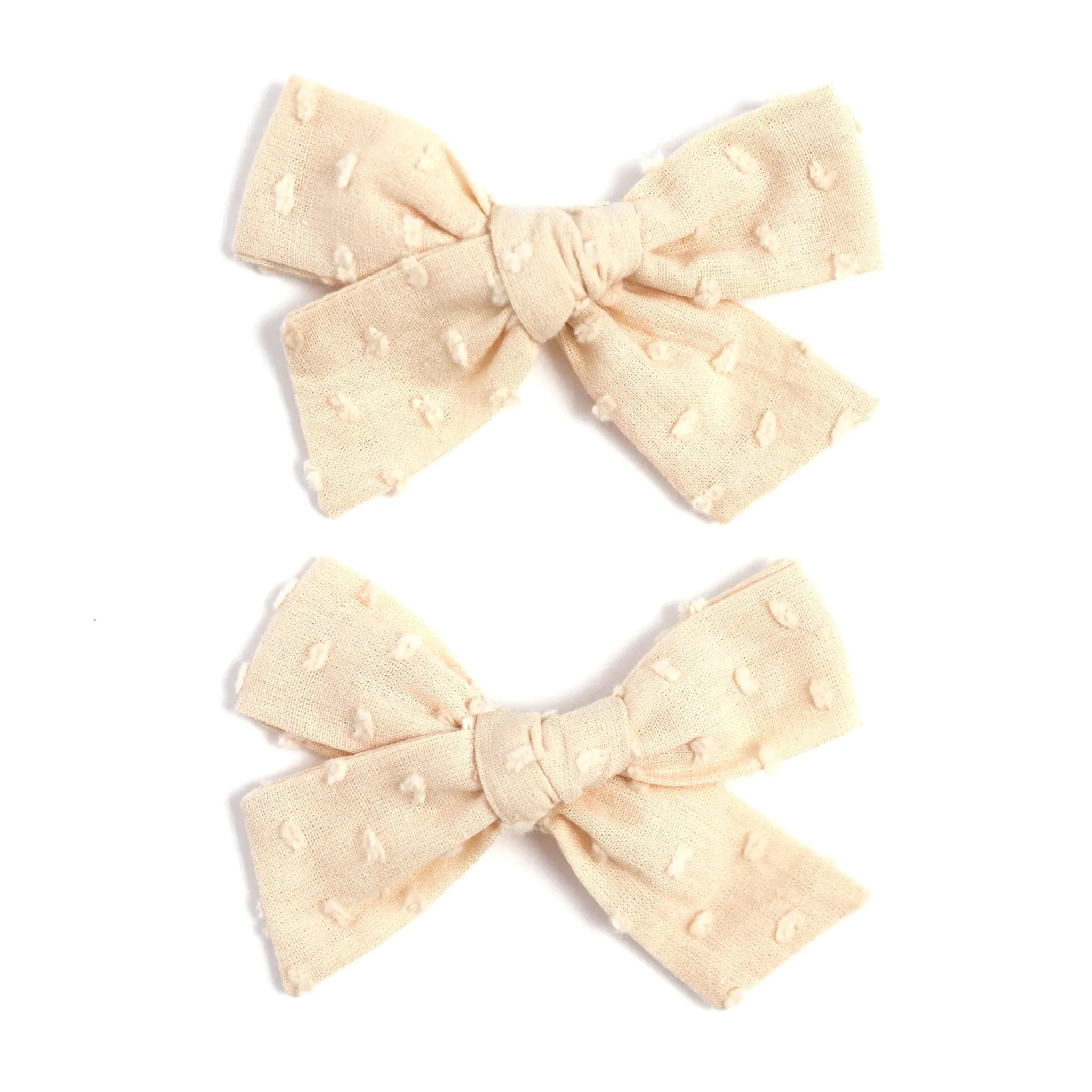 Pigtail Bows - Vanilla Dottie