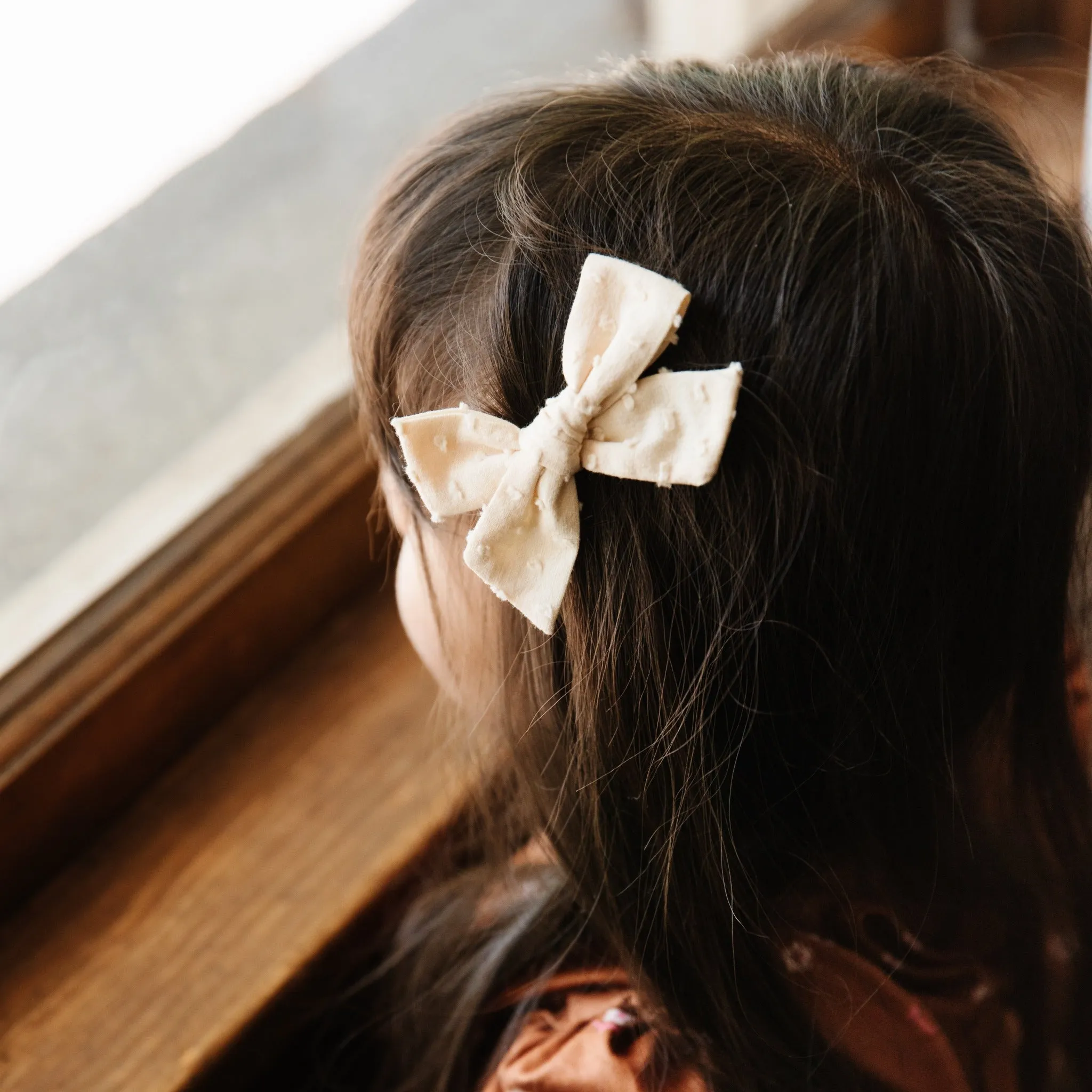Pigtail Bows - Vanilla Dottie