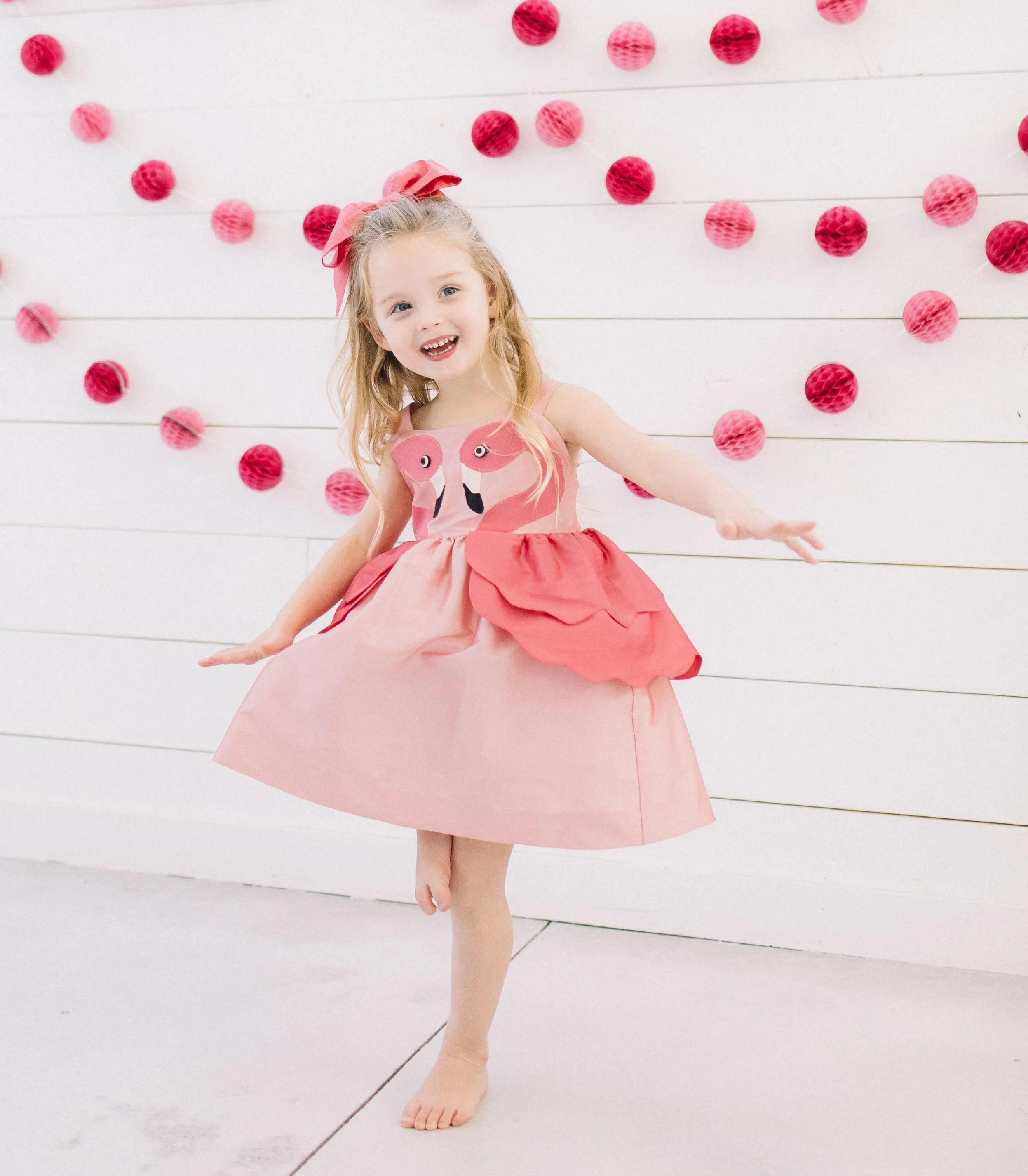 Pink Flamingo Bow