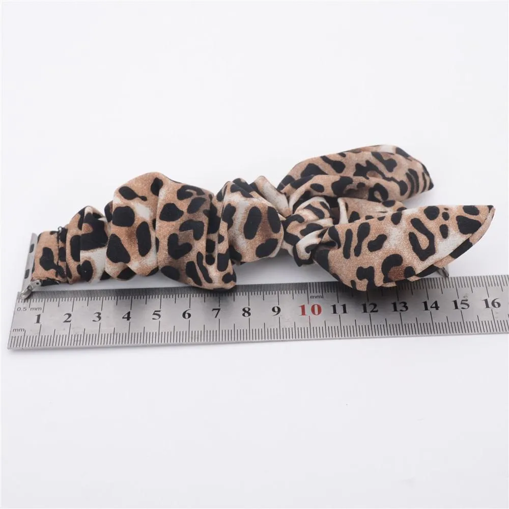 Pink Stylish Bunny Knot Red Flower Floral Print Scrunchies Series