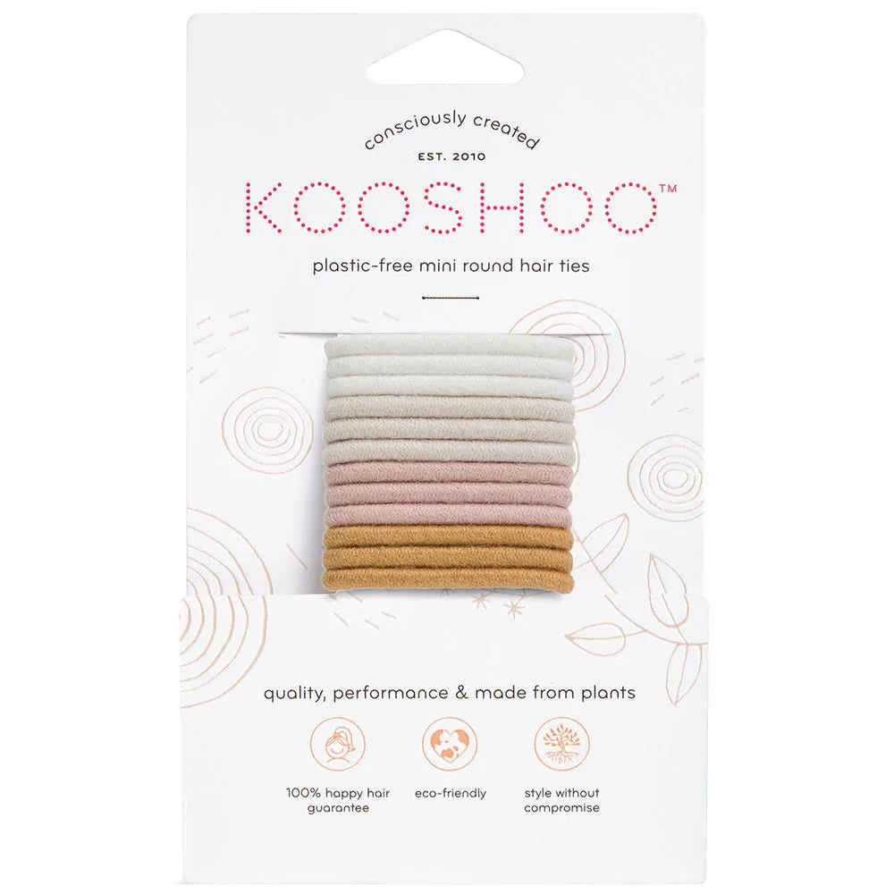 Plastic Free Mini Round Hair Ties  - Golden