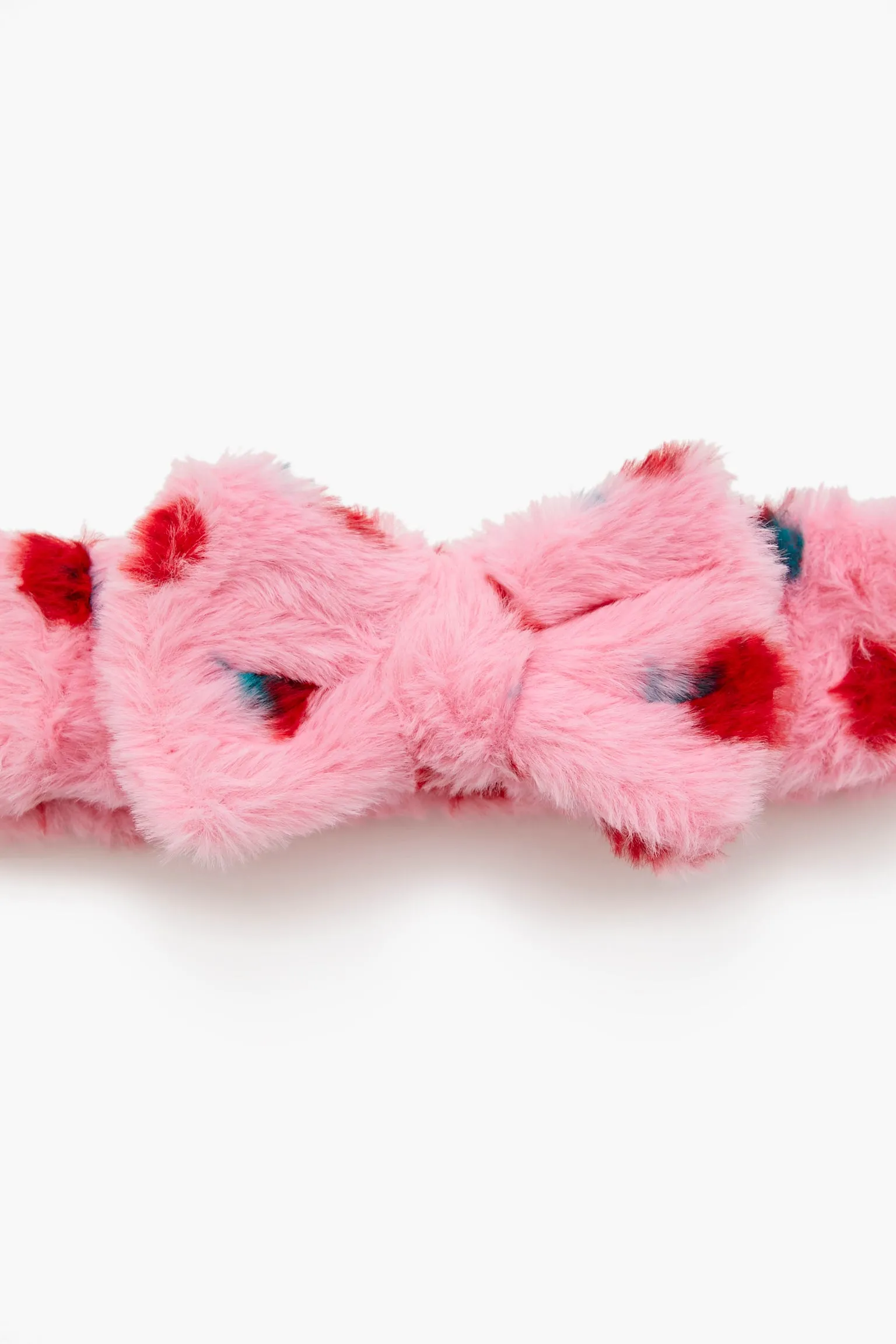 Plush Strawberry Bow Headwrap