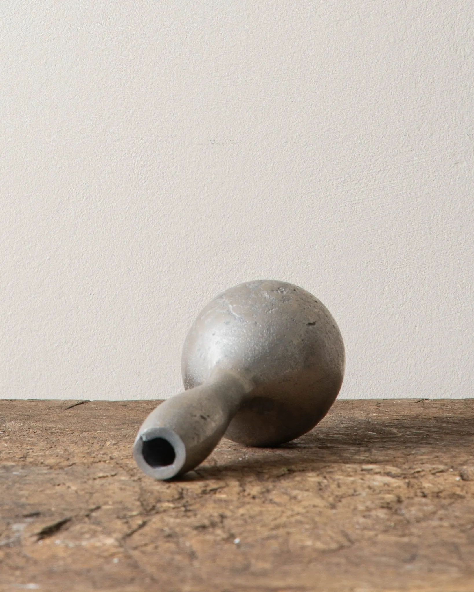 Raw Pewter Gourd Vase