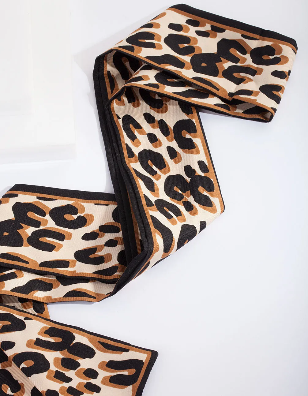 Rectangular Leopard Hair Scarf