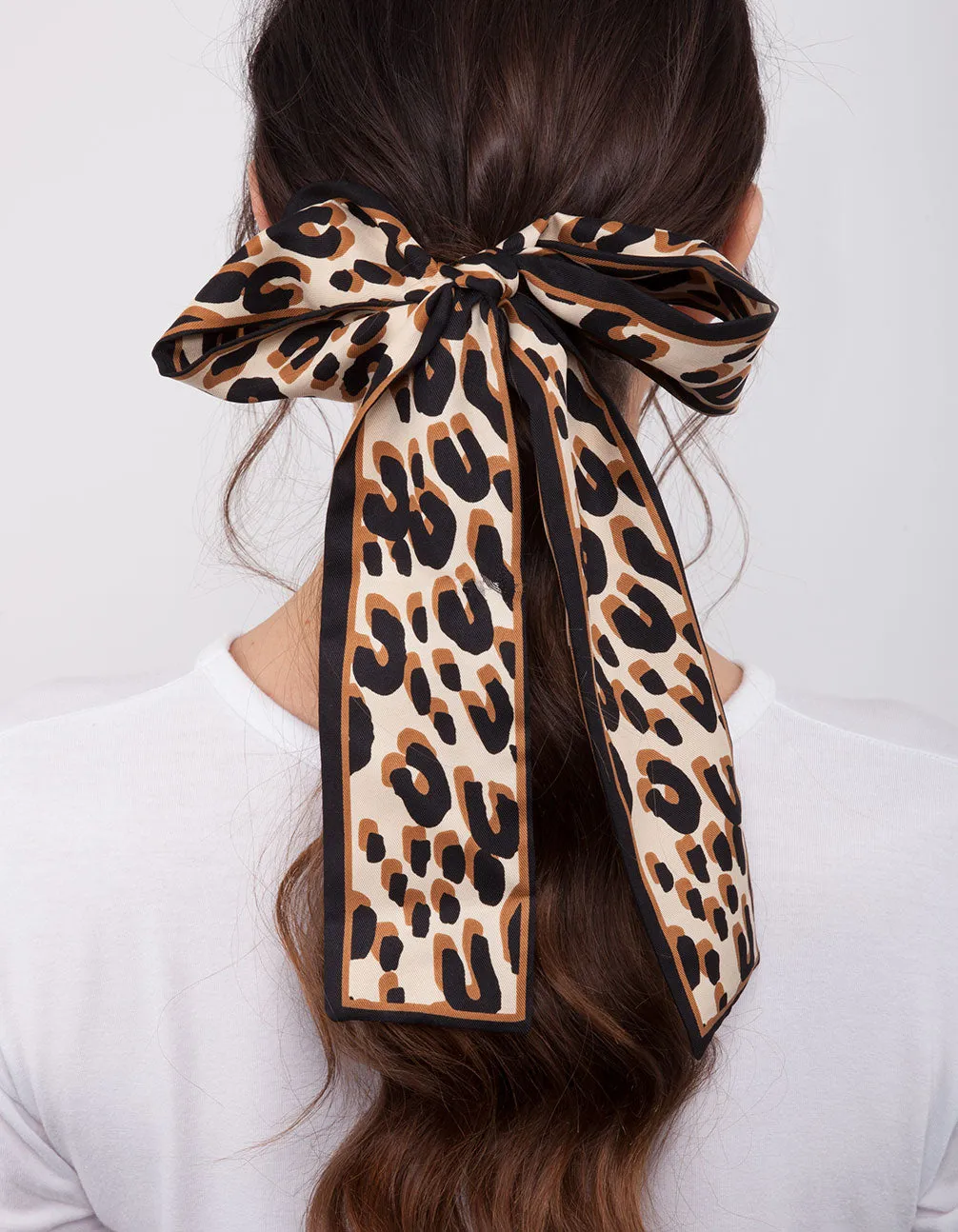 Rectangular Leopard Hair Scarf