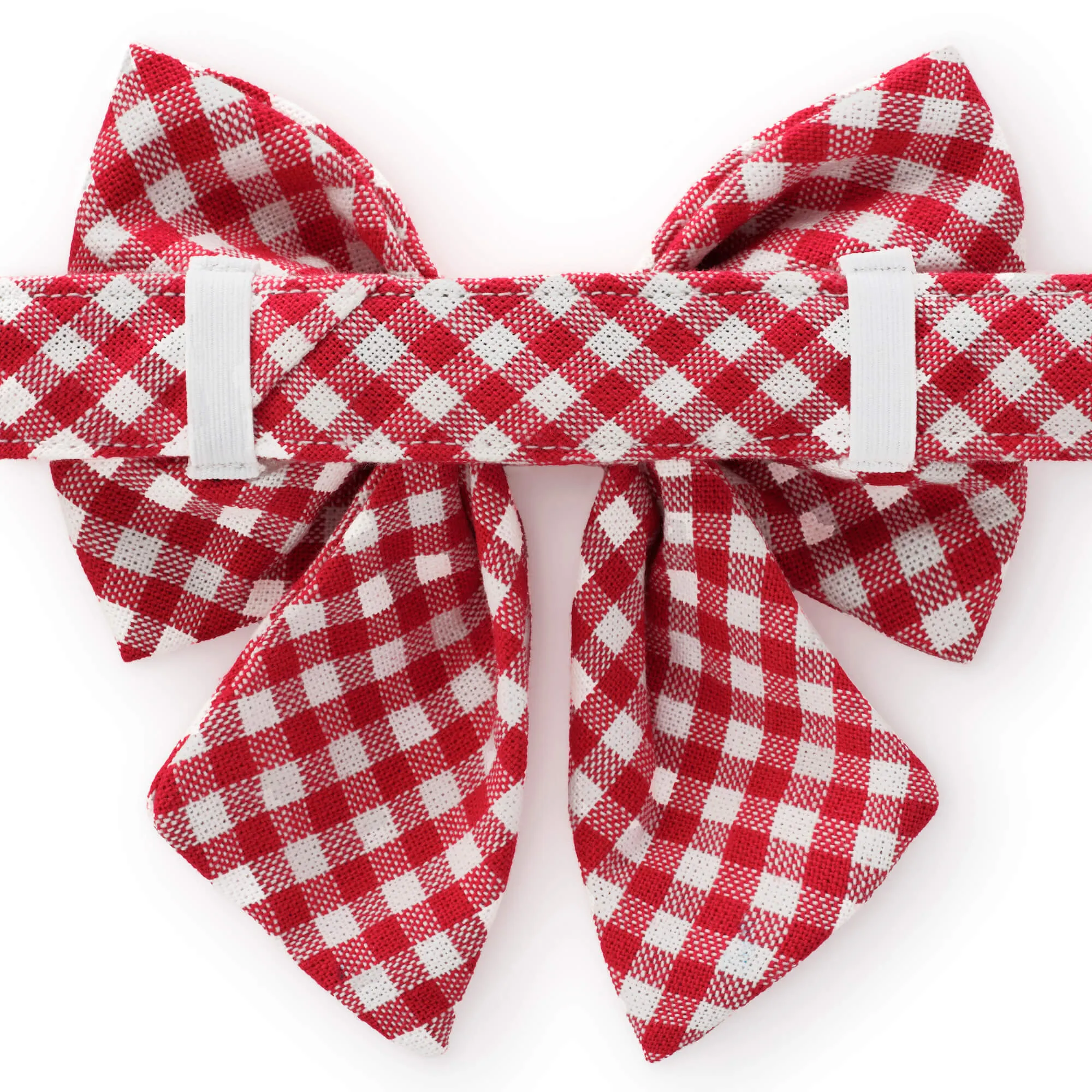 Red Gingham Lady Dog Bow