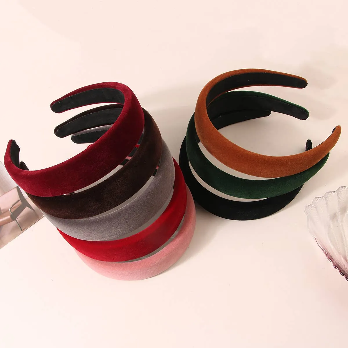 Retro Solid Headband - Caramel