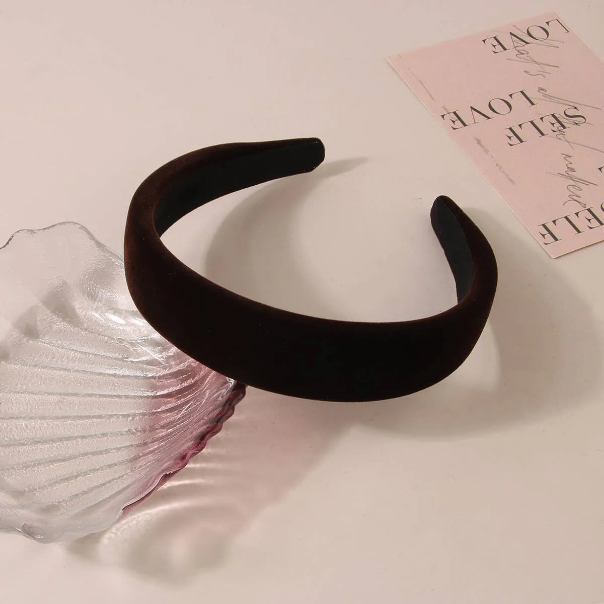 Retro Solid Headband - Caramel