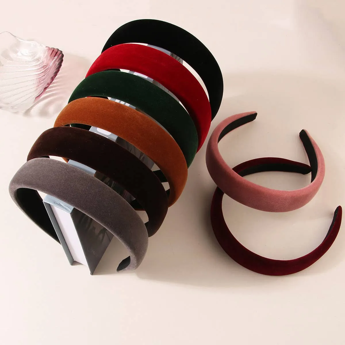 Retro Solid Headband - Caramel