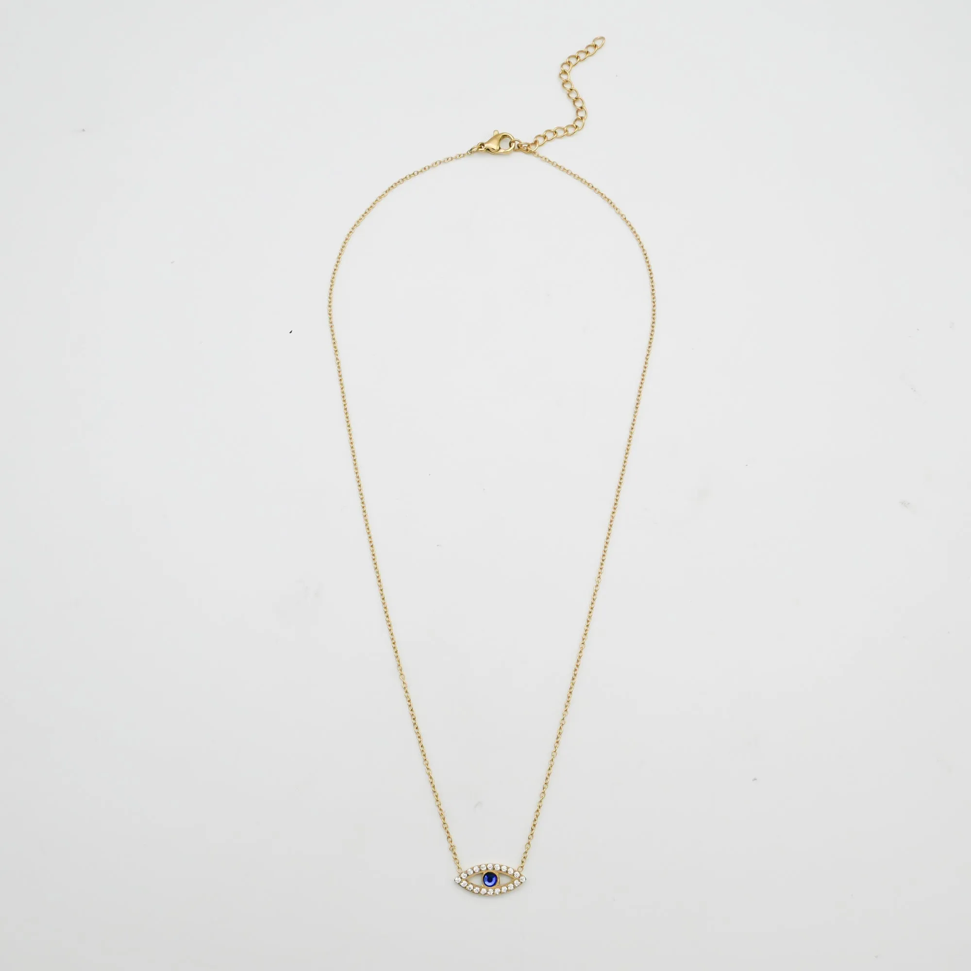 Rhea CZ Eye Necklace