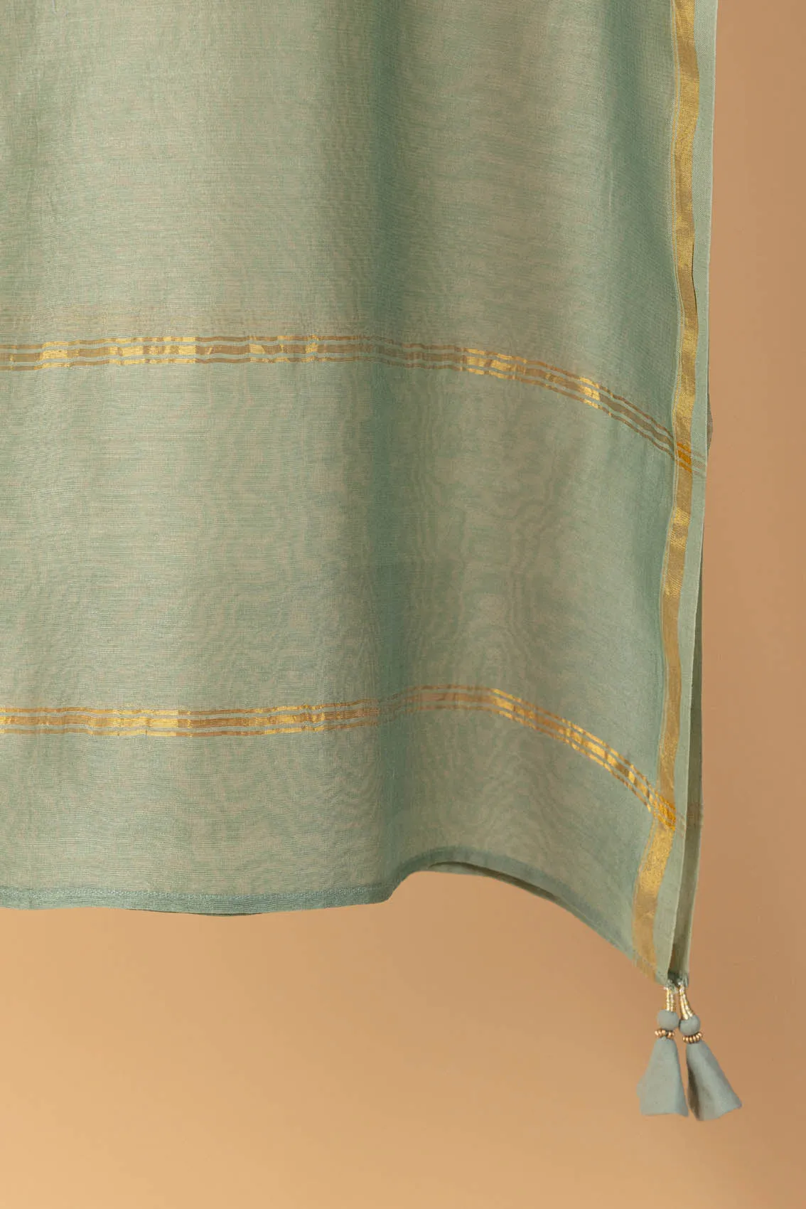 Sage Green Chanderi Dupatta