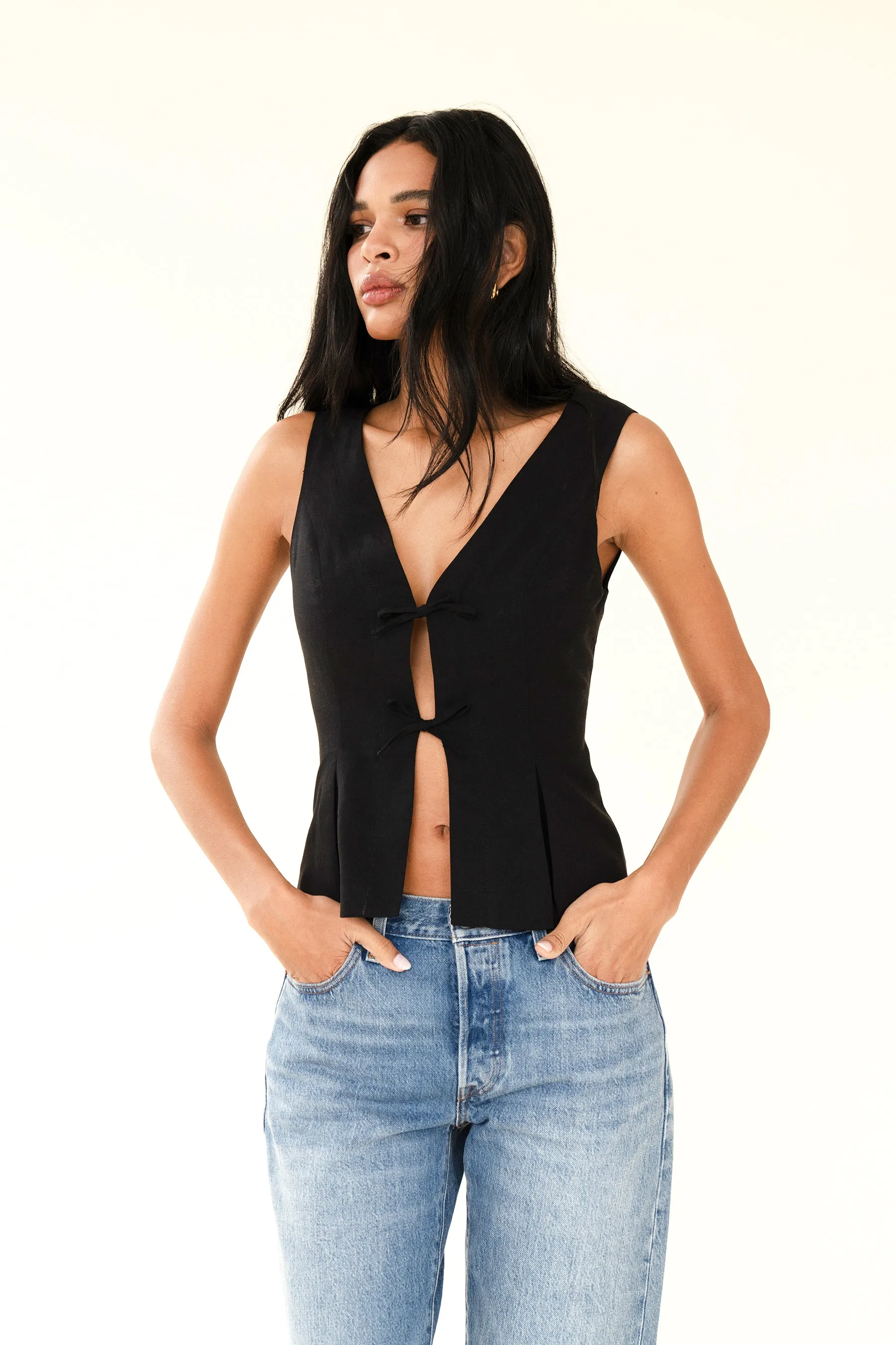 SARA TOP - NOIR