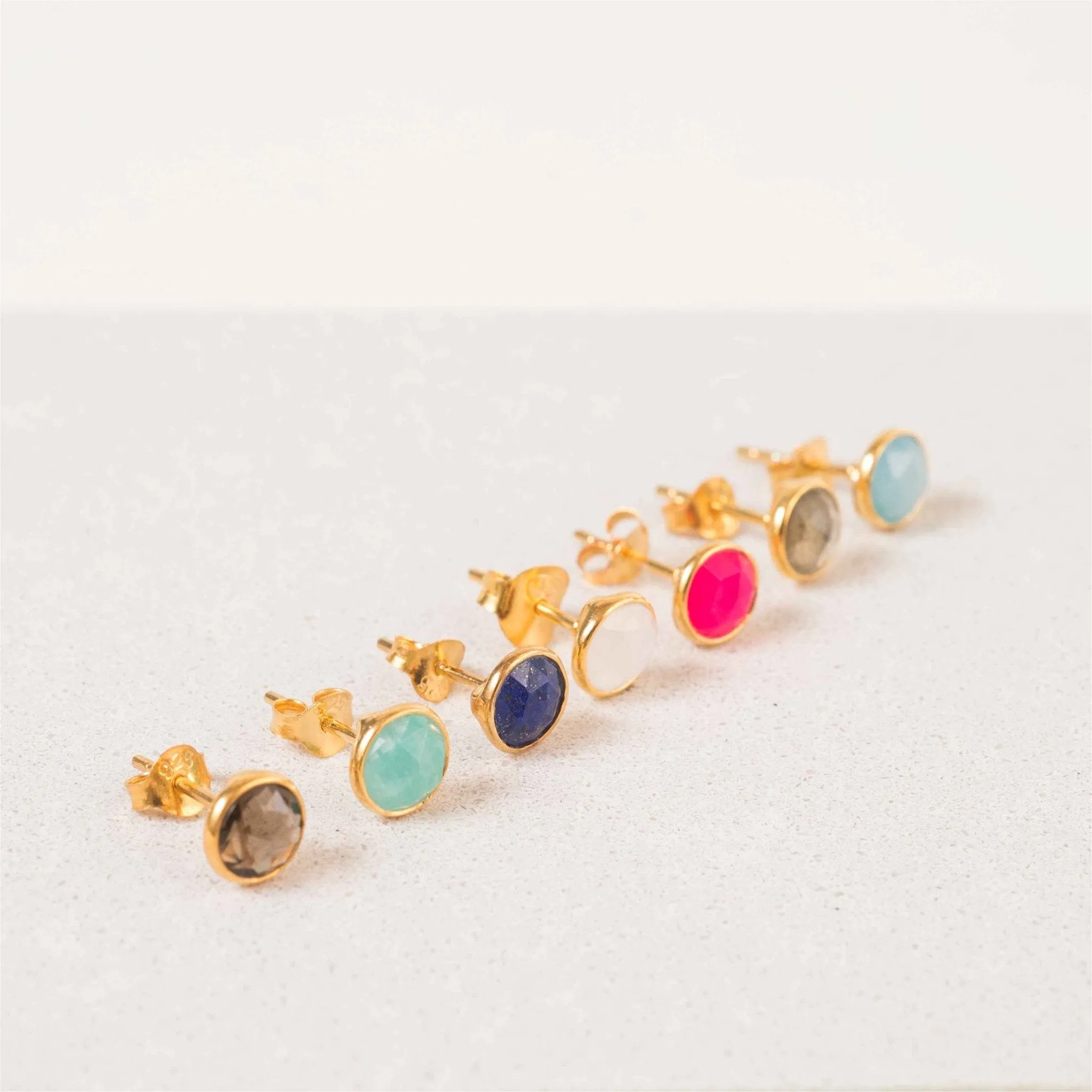 Savanne Gold Vermeil & Labradorite Stud Earrings