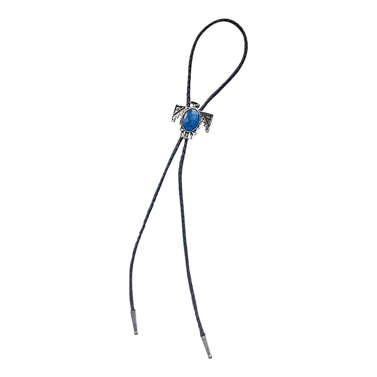Silver Thunderbird with Stone Inlay Western Bolo Tie