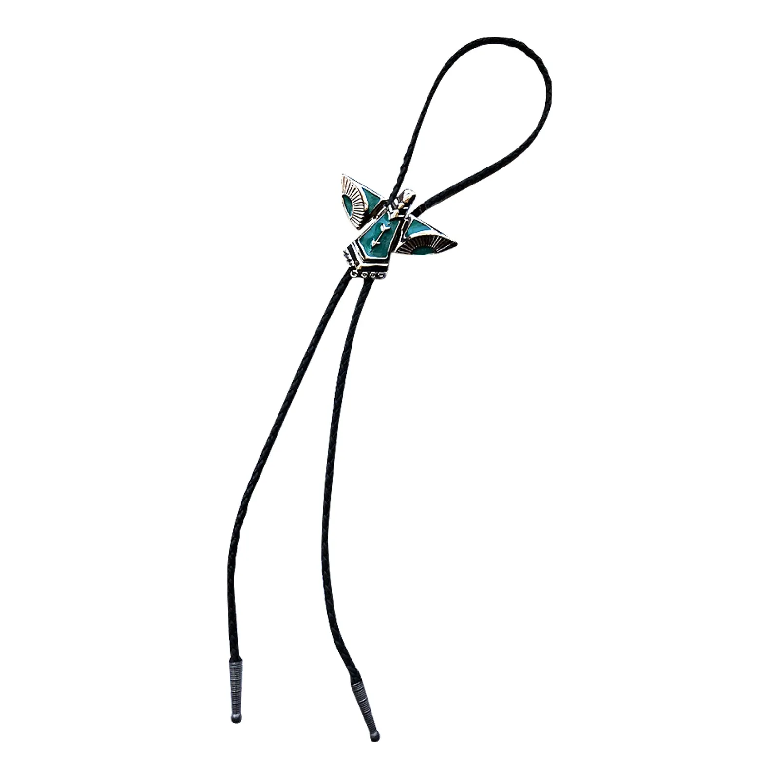 Silver Thunderbird with Turquoise Western Bolo Tie