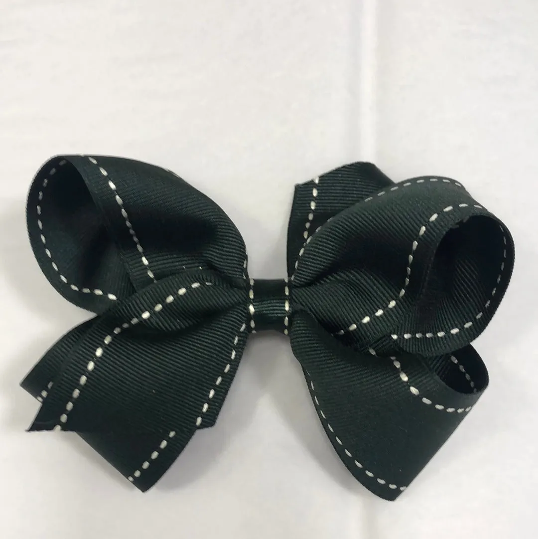 Stitched grosgrain bow