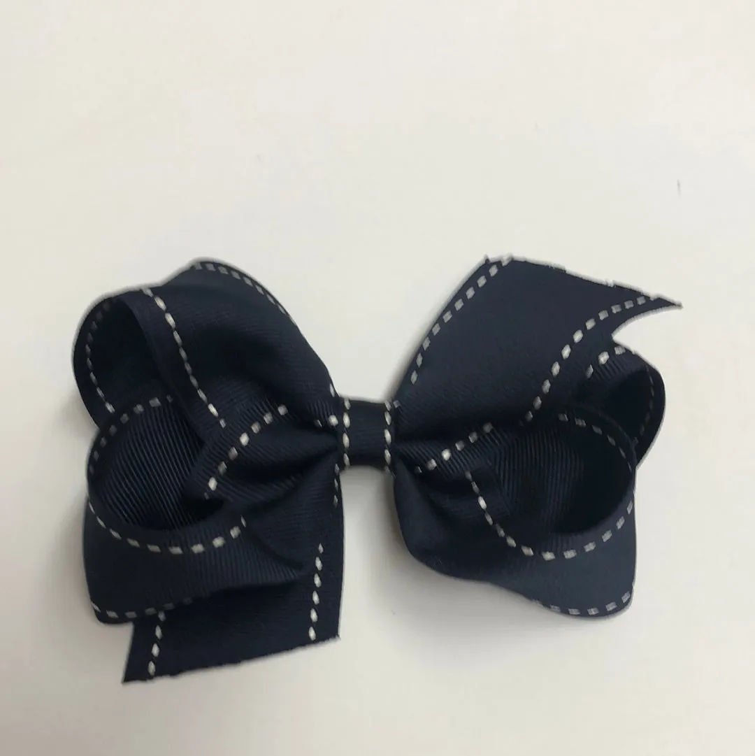 Stitched grosgrain bow