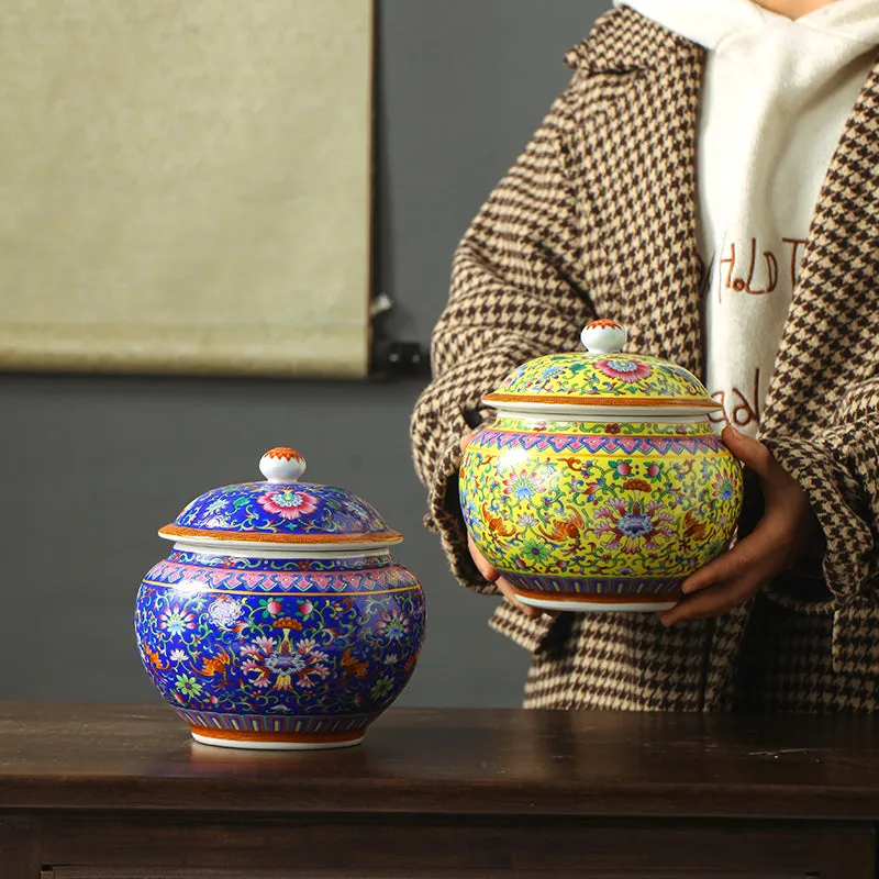 Tang Colourful Chinese Ceramic Container