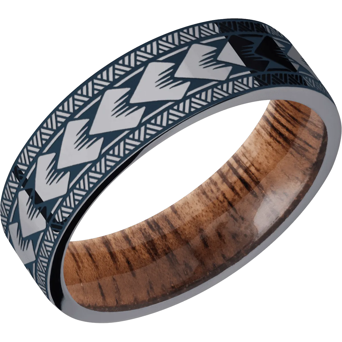 Tantalum with Polish Finish and Koa