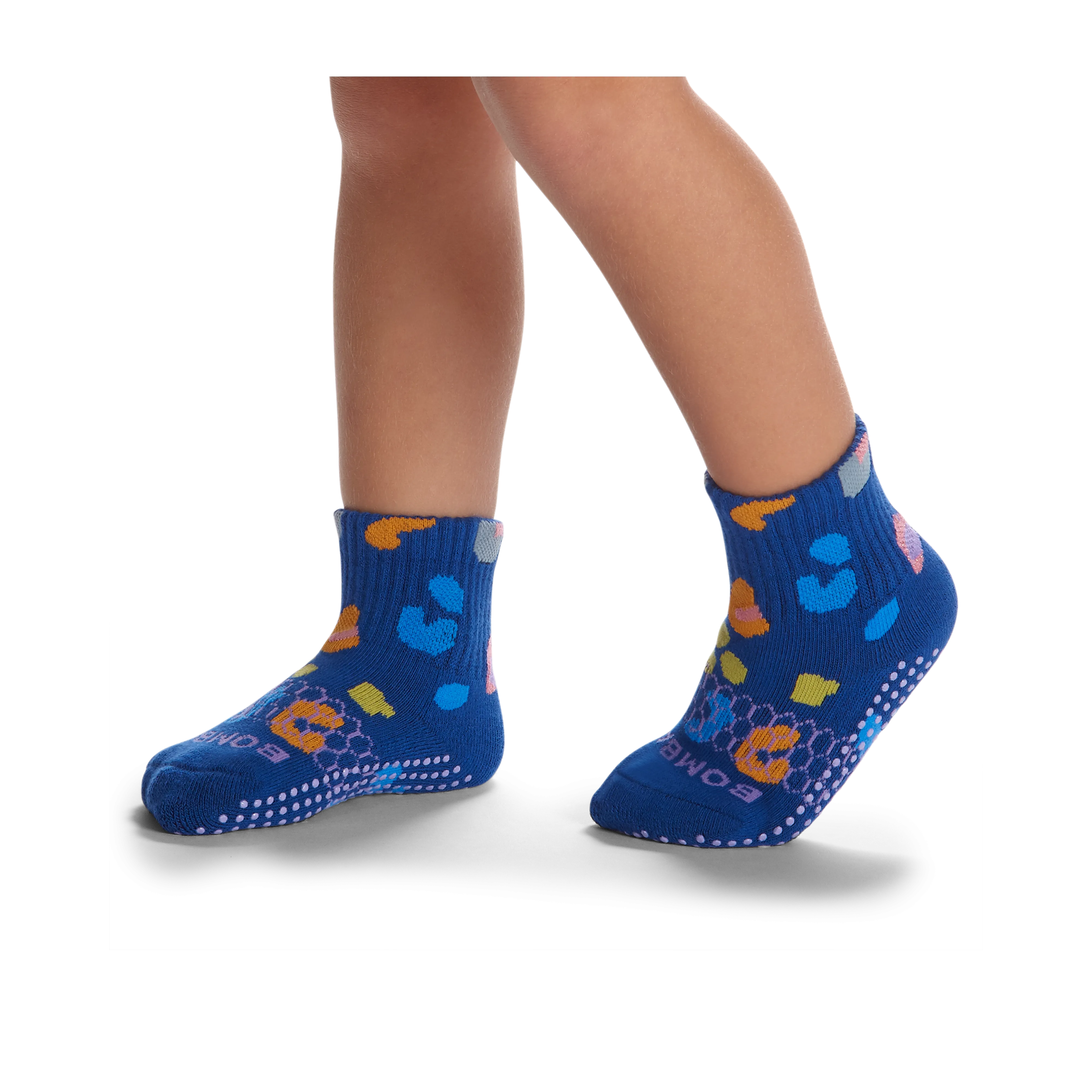 Toddler Painted Leopard Calf Gripper Sock 4-Pack