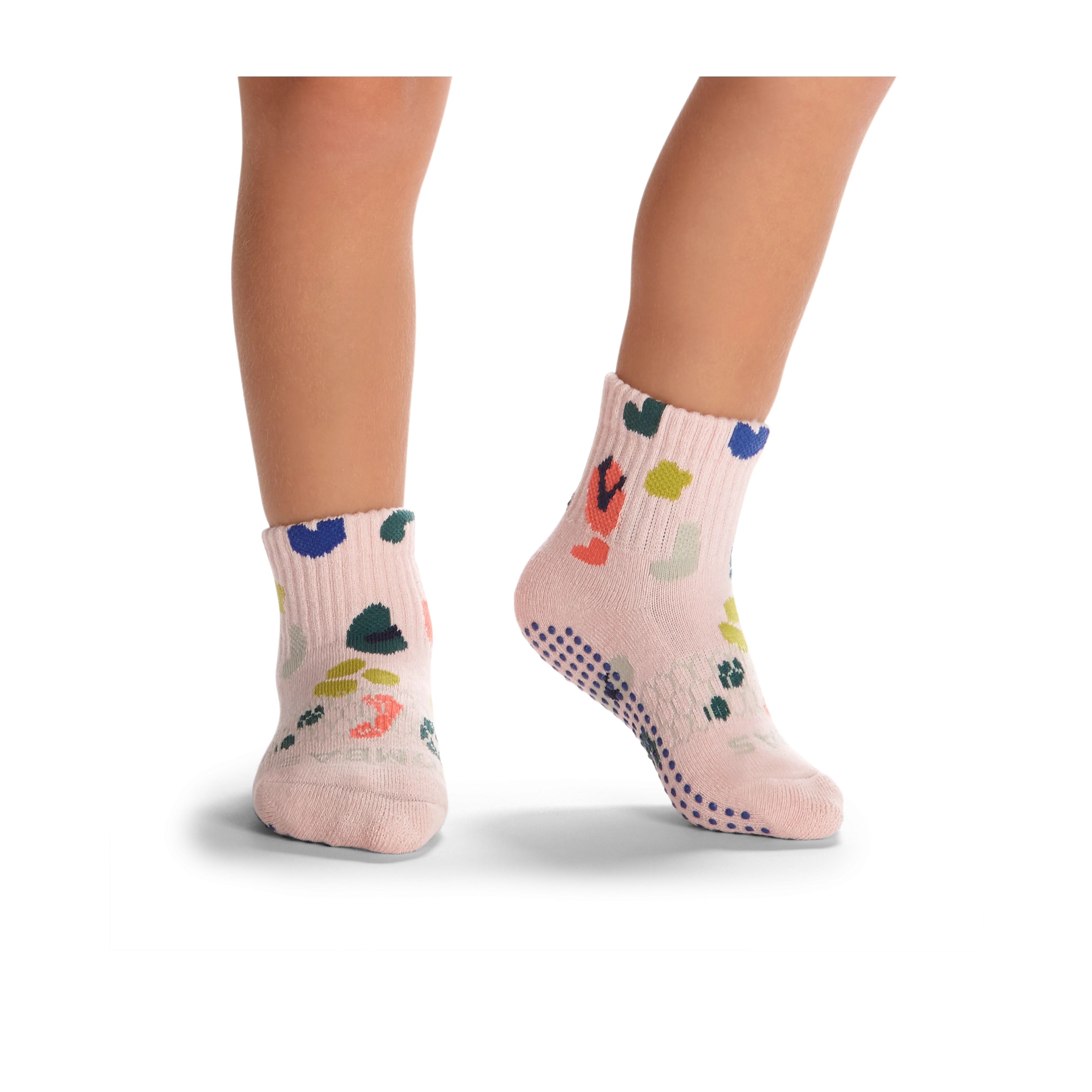 Toddler Painted Leopard Calf Gripper Sock 4-Pack