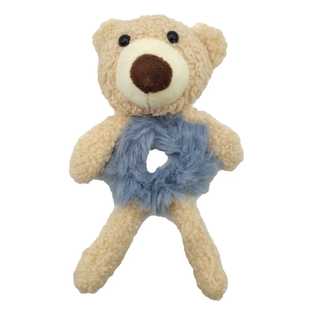 US Bear Bunny Furry Plush Hair Tie Scrunchies Rope Ponytail Holster Elastic Band