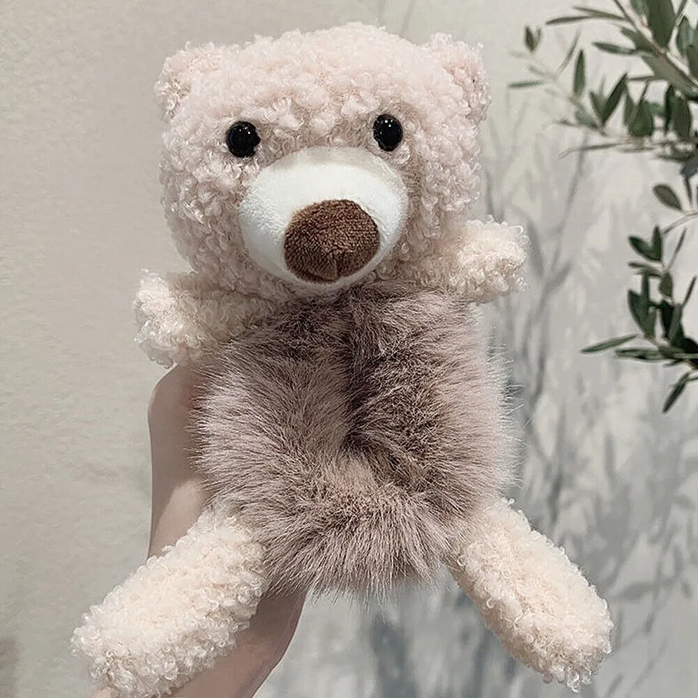 US Bear Bunny Furry Plush Hair Tie Scrunchies Rope Ponytail Holster Elastic Band