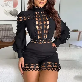 Vera Lace Cutout Bandage Romper