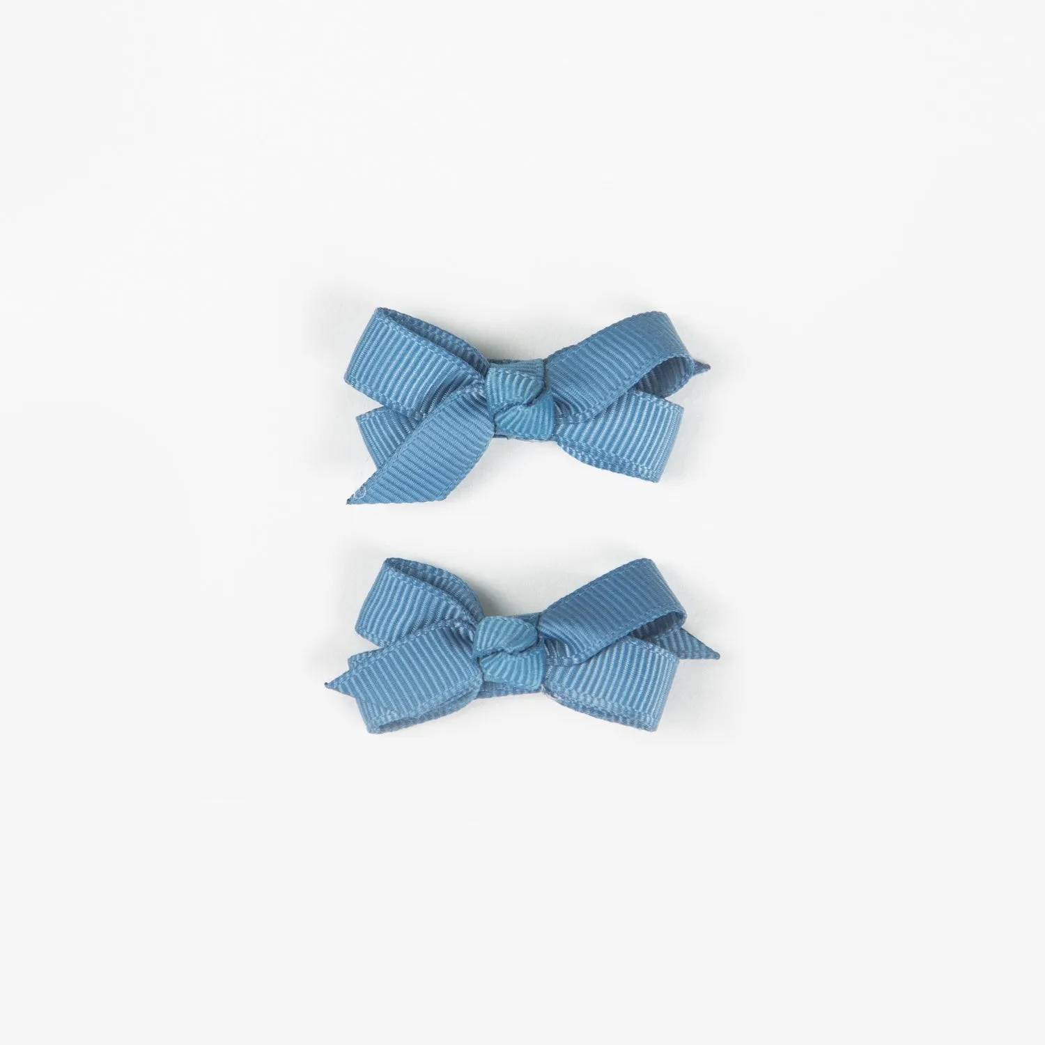Wild Kind Olivia Small Bow Clips - Dusty Blue