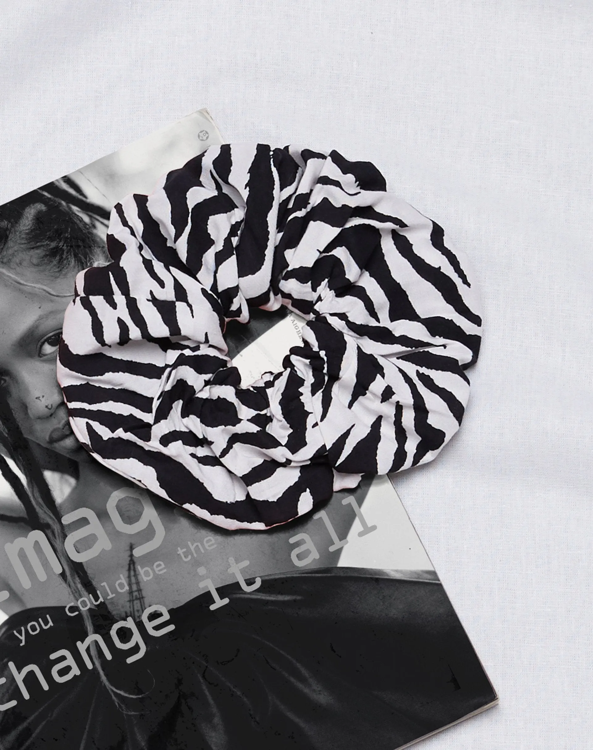 XL Scrunchie in 90's Zebra