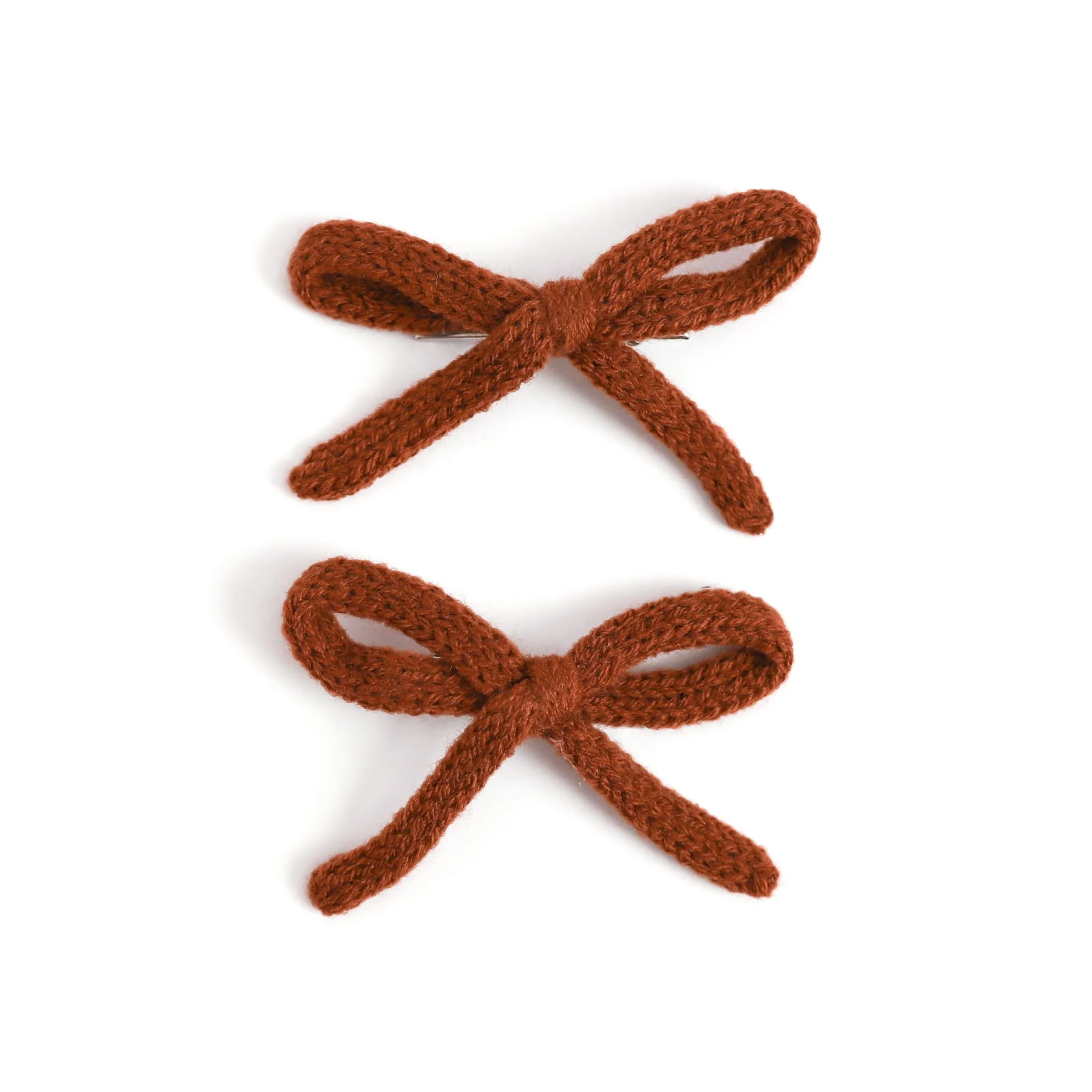 Yarn Pigtail Bows - Sugar Almond