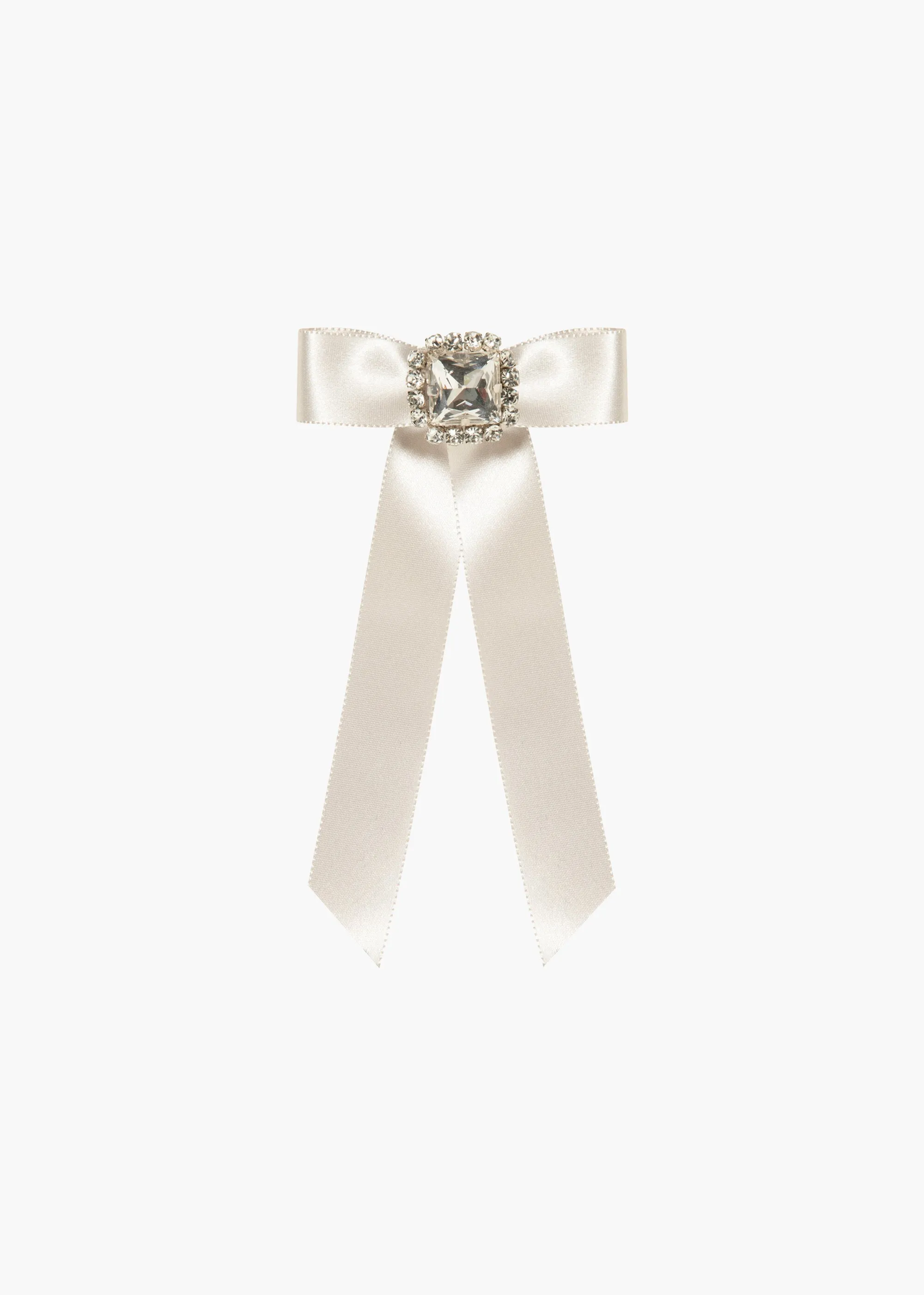 Zora Bow Barrette -- Cream